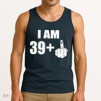 I Am 40 Middle Finger Tank Top thumb 3