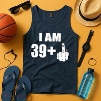 I Am 40 Middle Finger Tank Top thumb 4