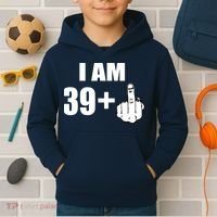 I Am 40 Middle Finger Kids Hoodie thumb 2