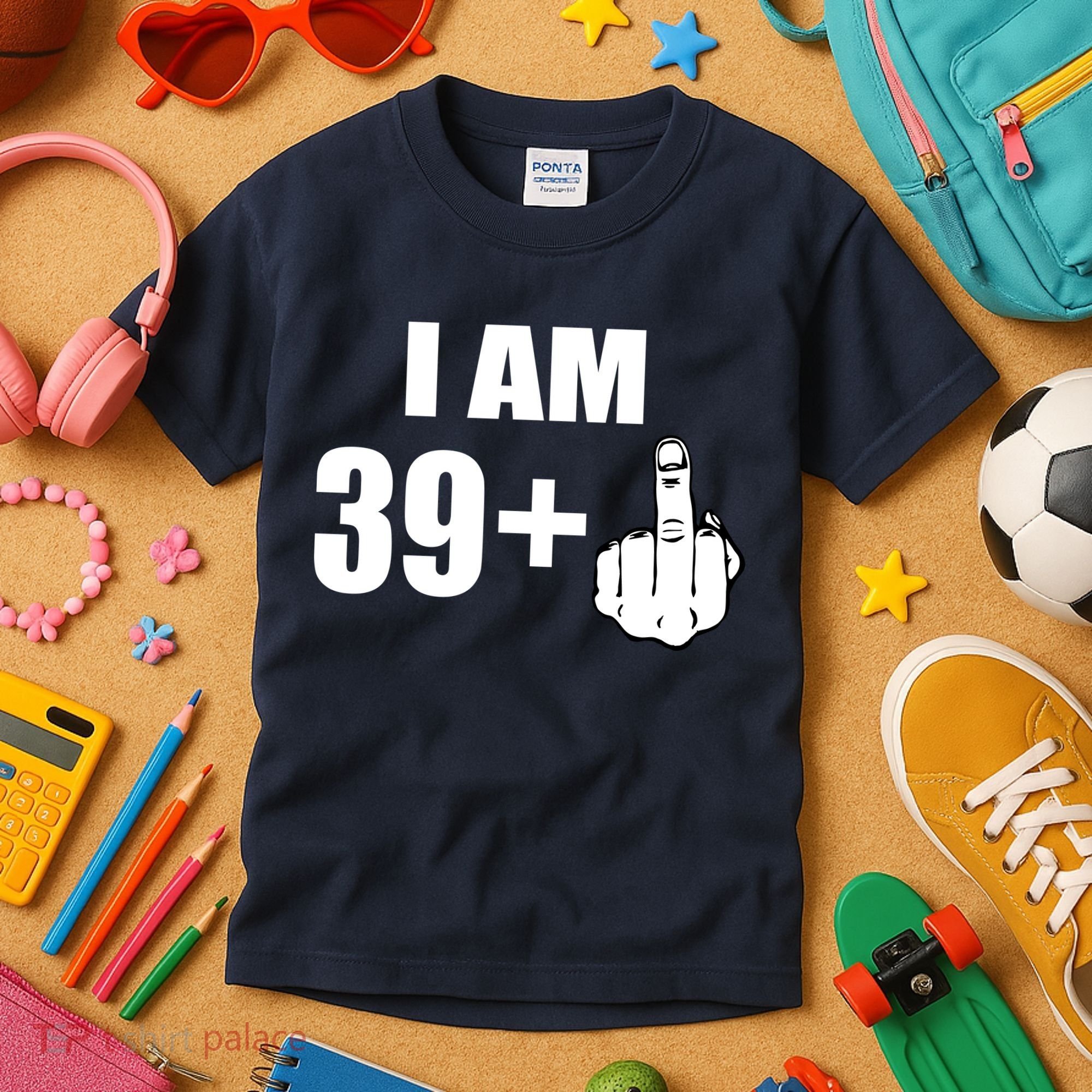 I Am 40 Middle Finger Kids T-Shirt