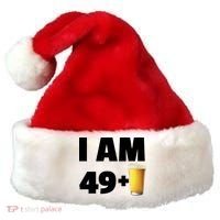 I Am 49 Plus Beer 50th Birthday Santa Hat thumb 0
