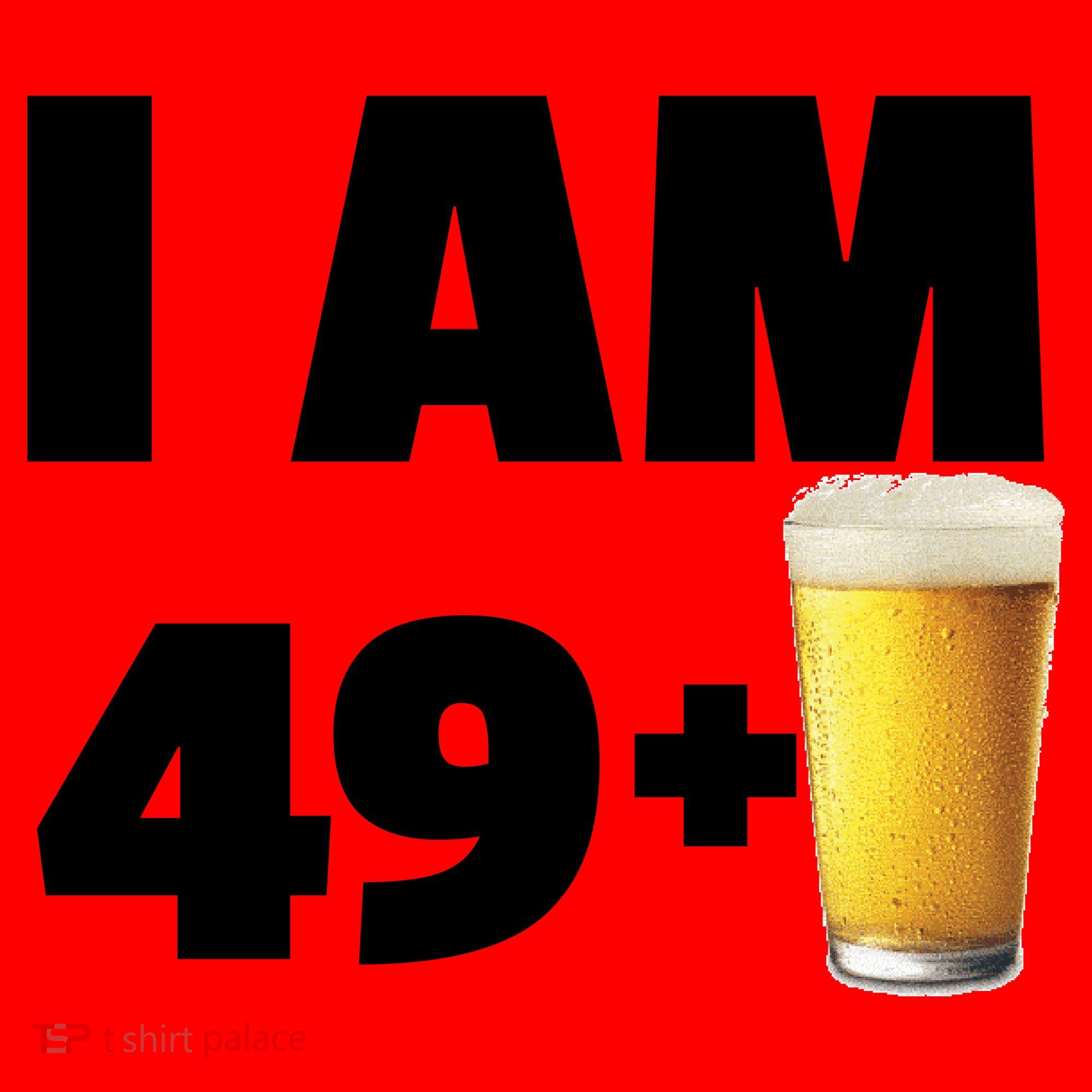 I Am 49 Plus Beer 50th Birthday Santa Hat