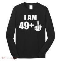 I Am 50 Middle Finger Funny 50th Birthday Gift T-Shirt Long Sleeve Shirt thumb 0