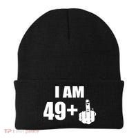 I Am 50 Middle Finger Funny 50th Birthday Gift T-Shirt Beanie thumb 0