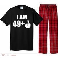 I Am 50 Middle Finger Funny 50th Birthday Gift T-Shirt Pajama Set thumb 0