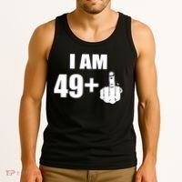 I Am 50 Middle Finger Funny 50th Birthday Gift T-Shirt Tank Top thumb 3