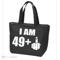 I Am 50 Middle Finger Funny 50th Birthday Gift T-Shirt Tote Bag thumb 3