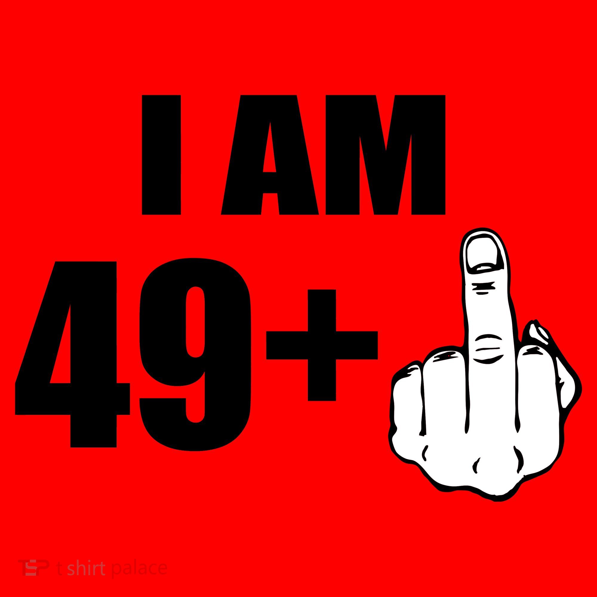 I Am 50 Middle Finger Funny 50th Birthday Gift T-Shirt Santa Hat