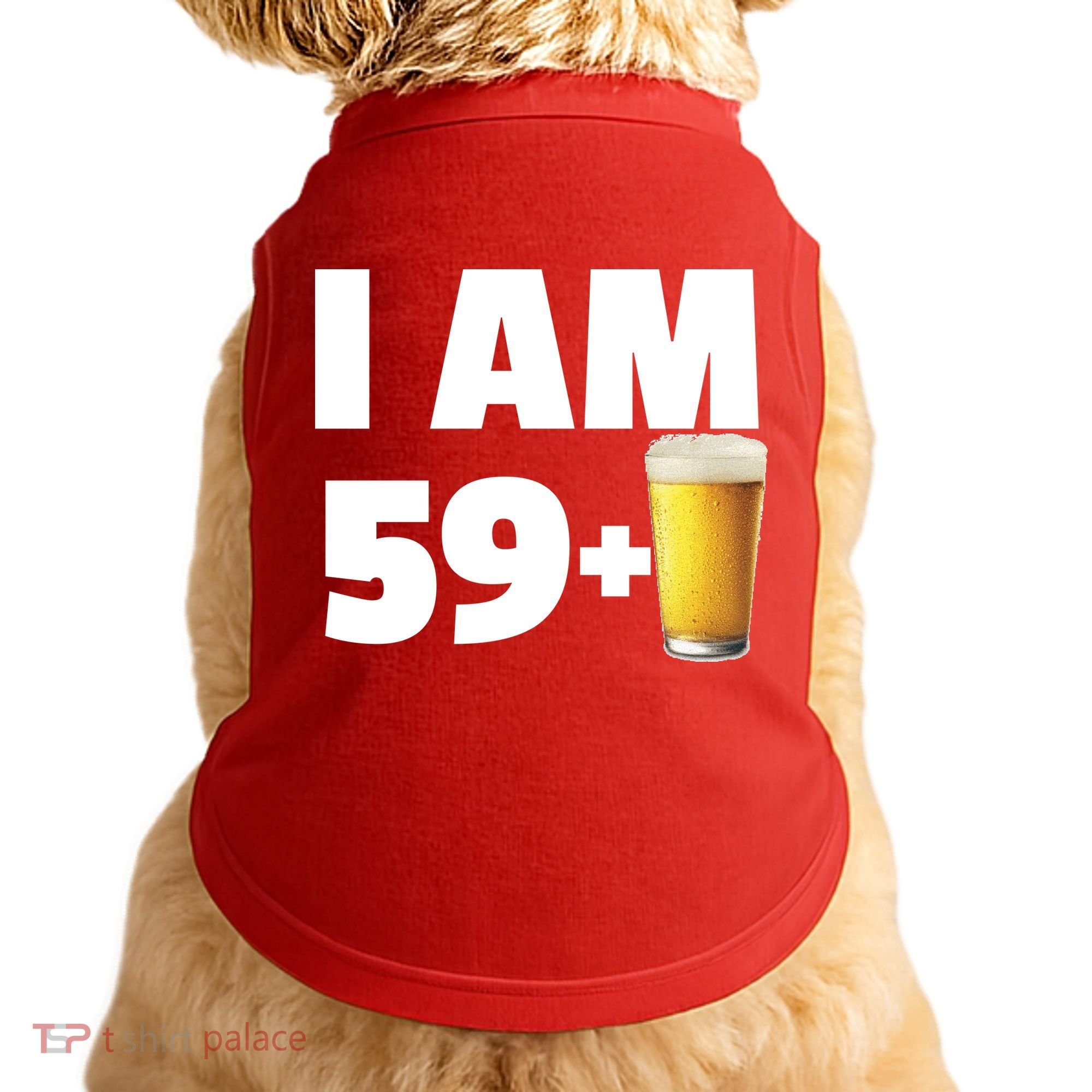 I Am 59 Plus Beer 60th Birthday Doggie Tank