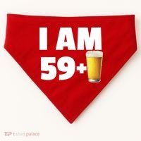 I Am 59 Plus Beer 60th Birthday USA-Made Doggie Bandana thumb 0