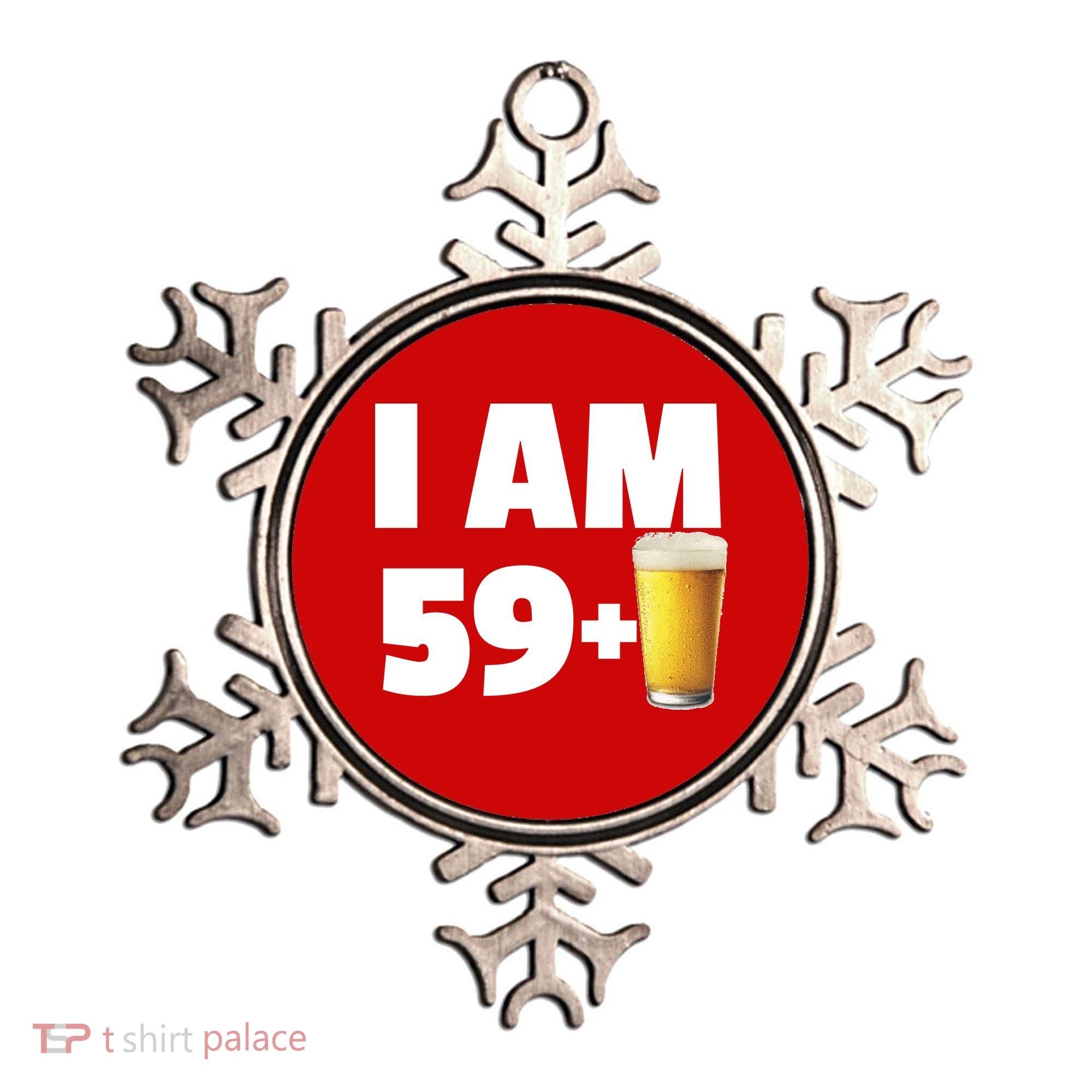 I Am 59 Plus Beer 60th Birthday Ornament