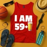I Am 59 Plus Beer 60th Birthday Tank Top thumb 4