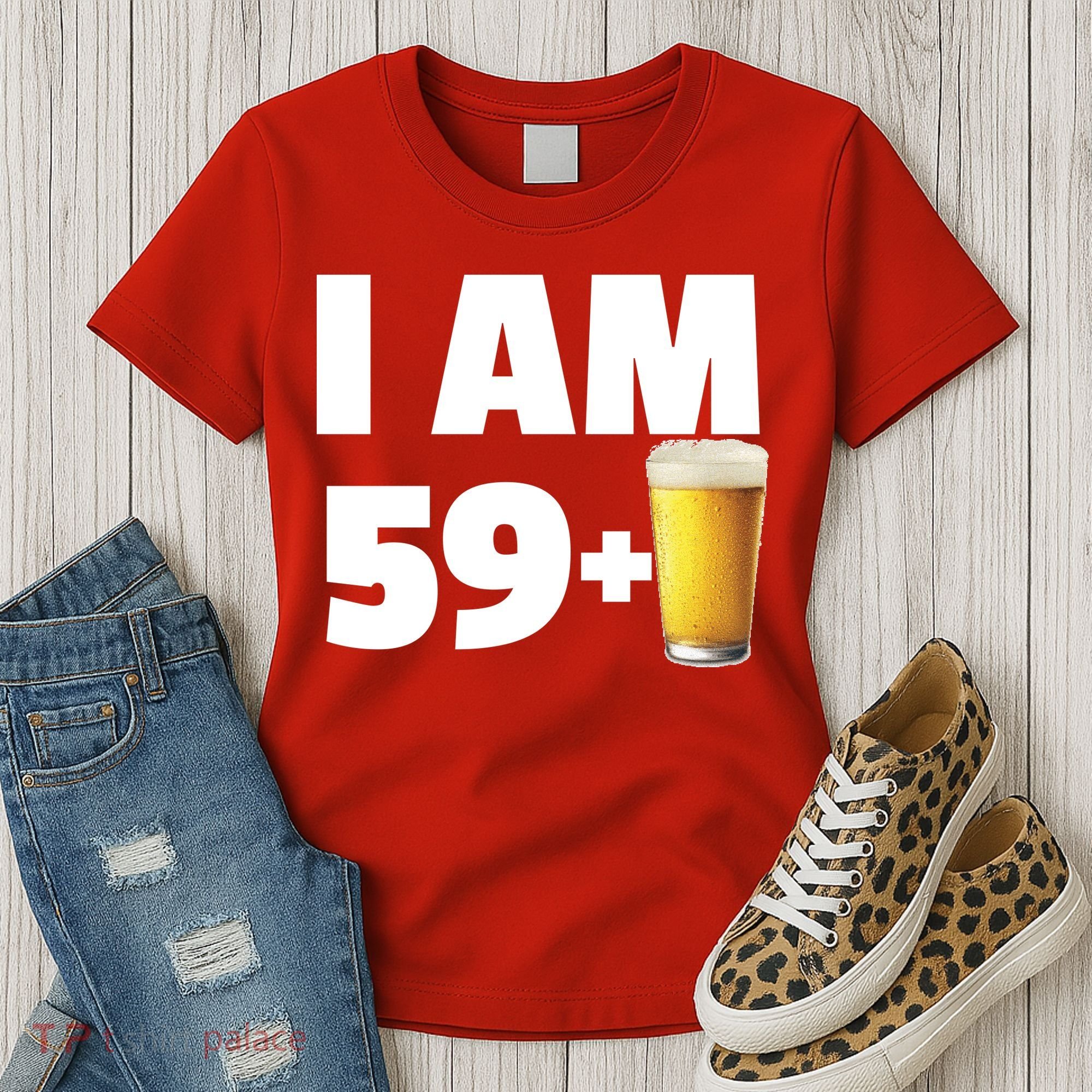 I Am 59 Plus Beer 60th Birthday Women's T-Shirt