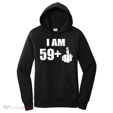 I Am 60 Middle Finger 60th Birthday Gift Women's Hoodie