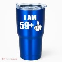 I Am 60 Middle Finger 60th Birthday Gift Tumbler thumb 0