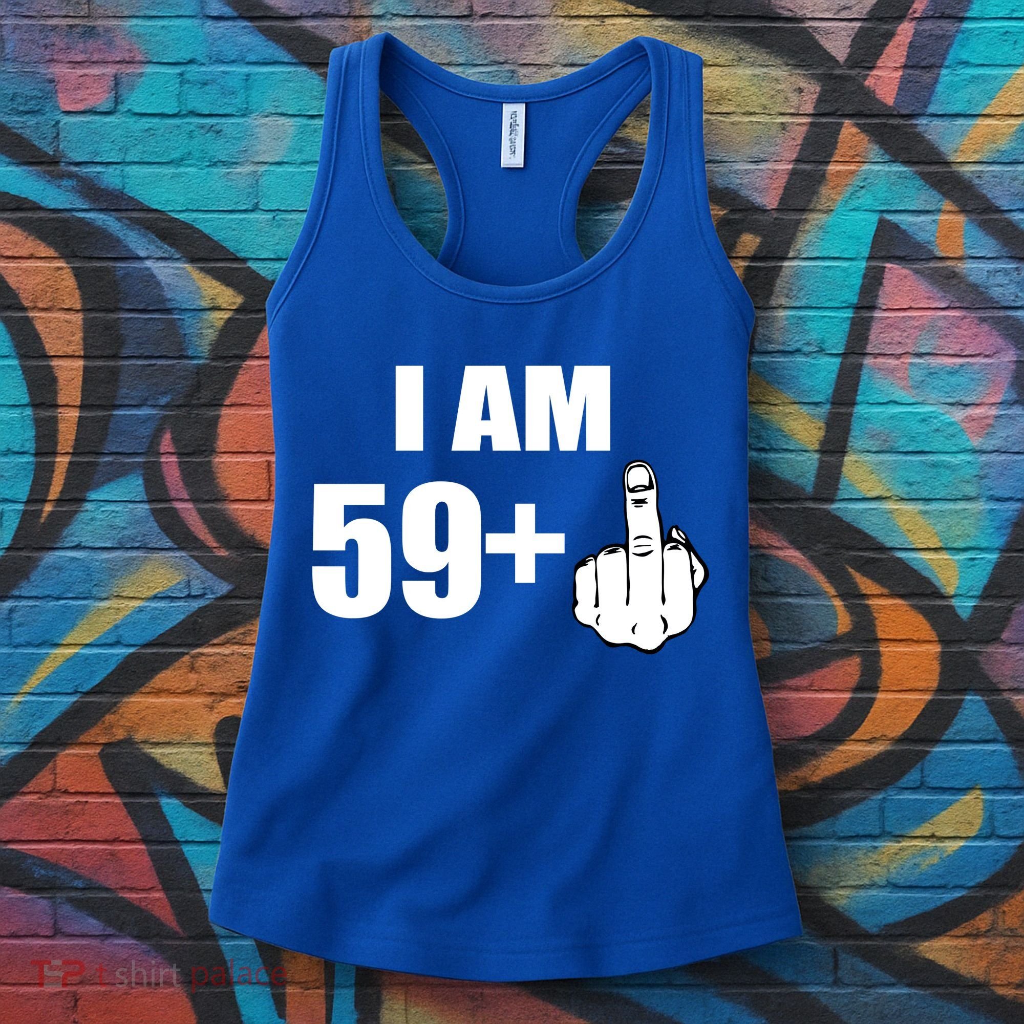 I Am 60 Middle Finger 60th Birthday Gift Women's Tank Top