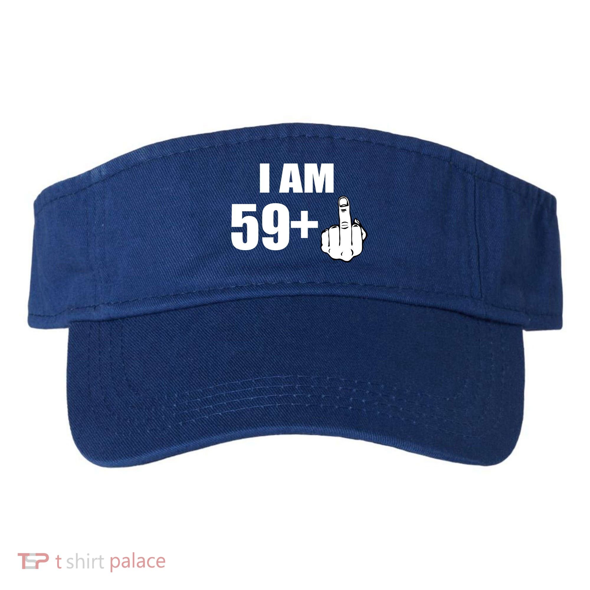 I Am 60 Middle Finger 60th Birthday Gift Visor