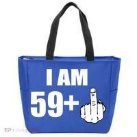 I Am 60 Middle Finger 60th Birthday Gift Tote Bag thumb 0