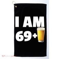 I Am 69 Plus Beer 70th Birthday Golf Towel thumb 0