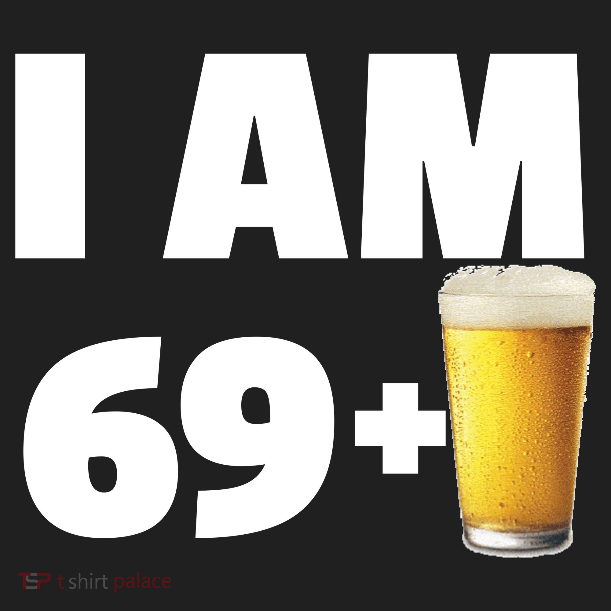 I Am 69 Plus Beer 70th Birthday Golf Towel