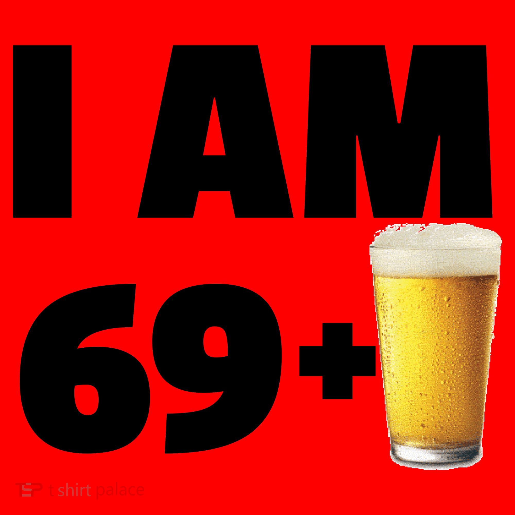 I Am 69 Plus Beer 70th Birthday Santa Hat