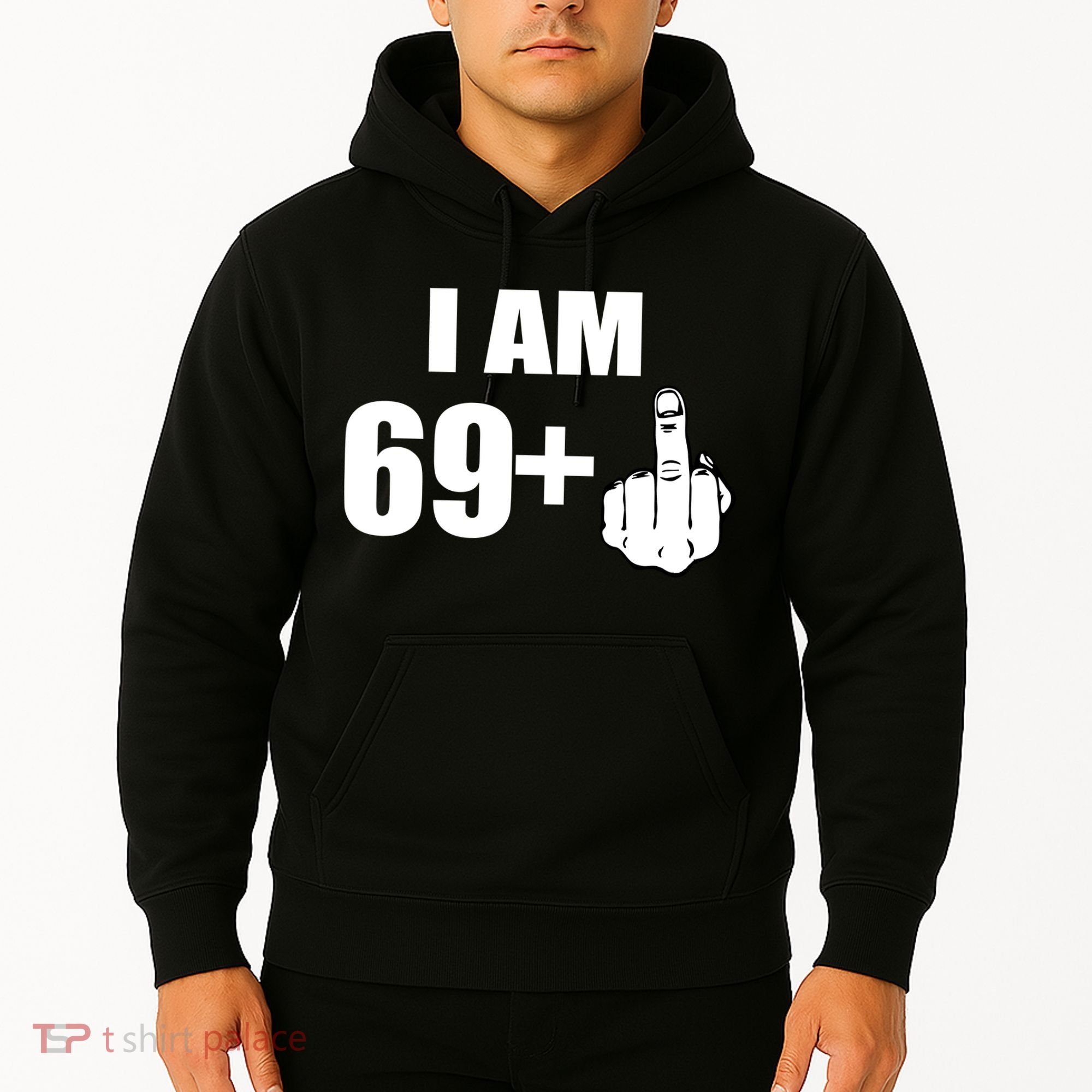 I Am 70 Middle Finger 70th Birthday Gift Hoodie