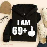 I Am 70 Middle Finger 70th Birthday Gift Hoodie thumb 4