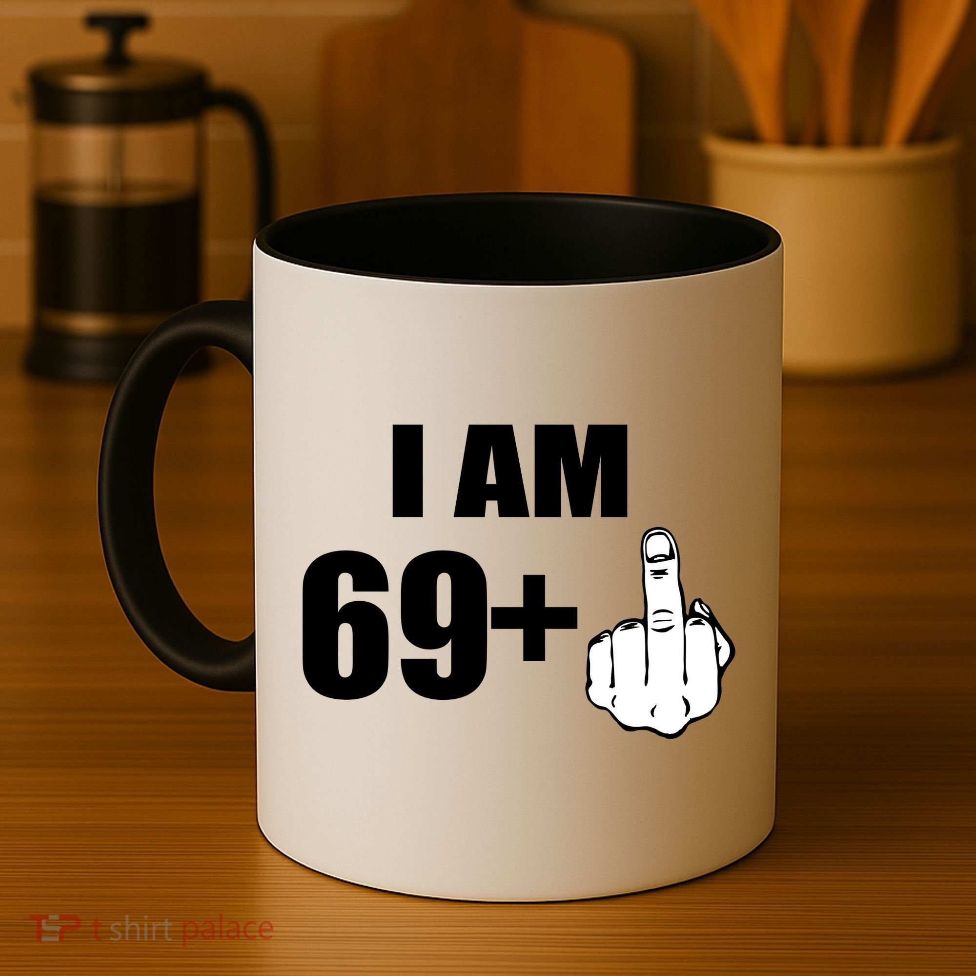 I Am 70 Middle Finger 70th Birthday Gift Coffee Mug