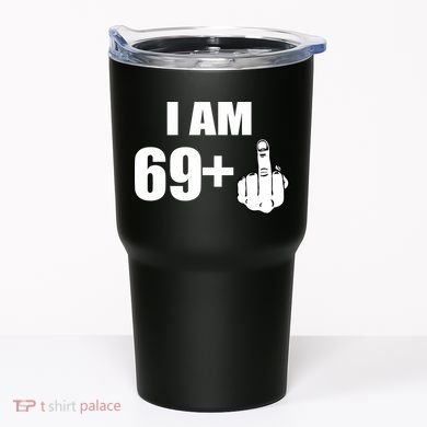 I Am 70 Middle Finger 70th Birthday Gift Tumbler