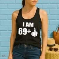 I Am 70 Middle Finger 70th Birthday Gift Women's Tank Top thumb 2