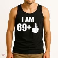 I Am 70 Middle Finger 70th Birthday Gift Tank Top thumb 3