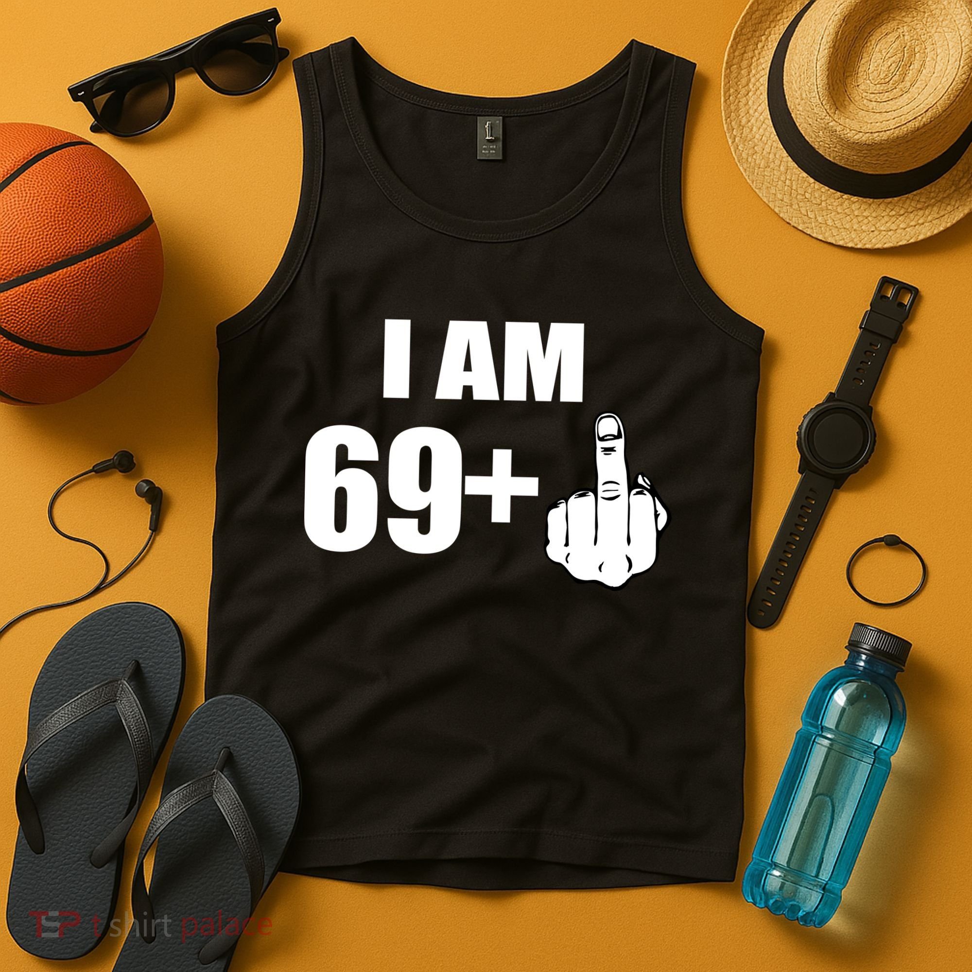 I Am 70 Middle Finger 70th Birthday Gift Tank Top