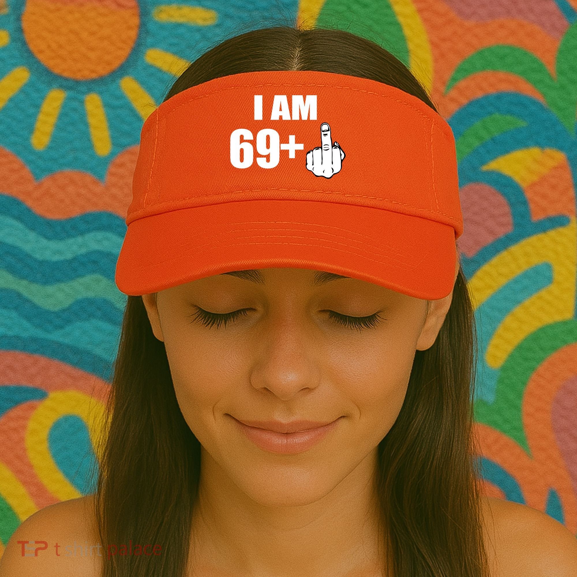 I Am 70 Middle Finger 70th Birthday Gift Visor