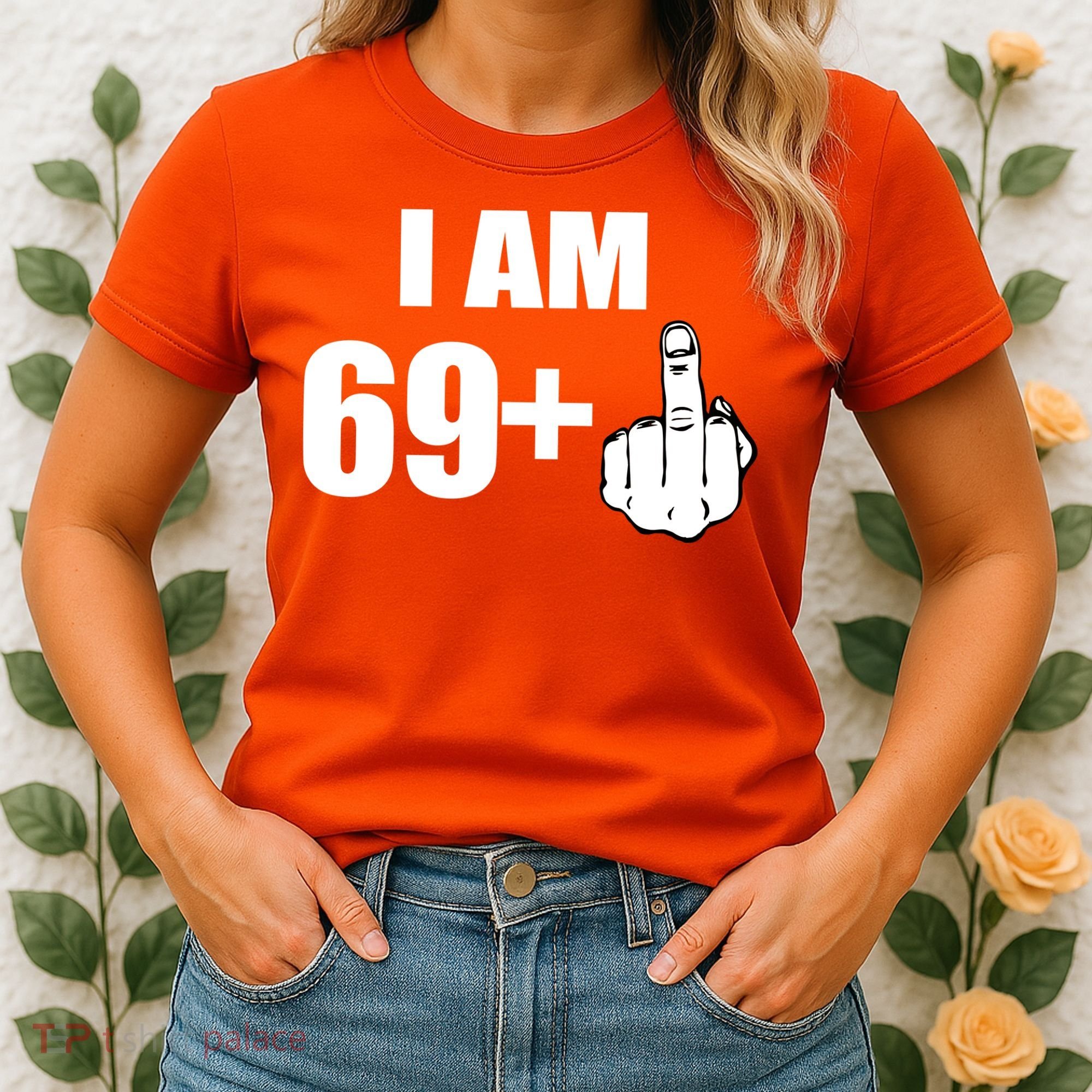 I Am 70 Middle Finger 70th Birthday Gift Women's T-Shirt