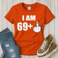 I Am 70 Middle Finger 70th Birthday Gift Women's T-Shirt thumb 3