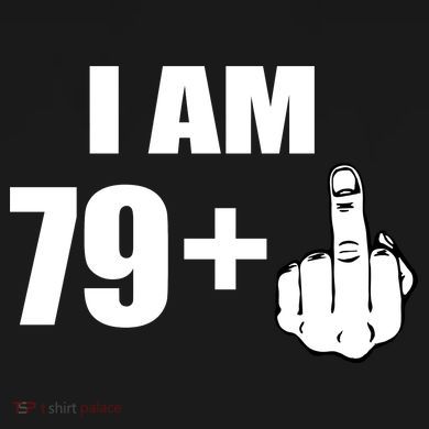 I Am 80 Middle Finger 80th Birthday Gift Sweatshirt Cinch Pack Bag