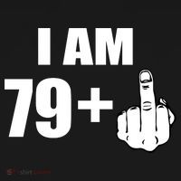 I Am 80 Middle Finger 80th Birthday Gift Sweatshirt Cinch Pack Bag thumb 2
