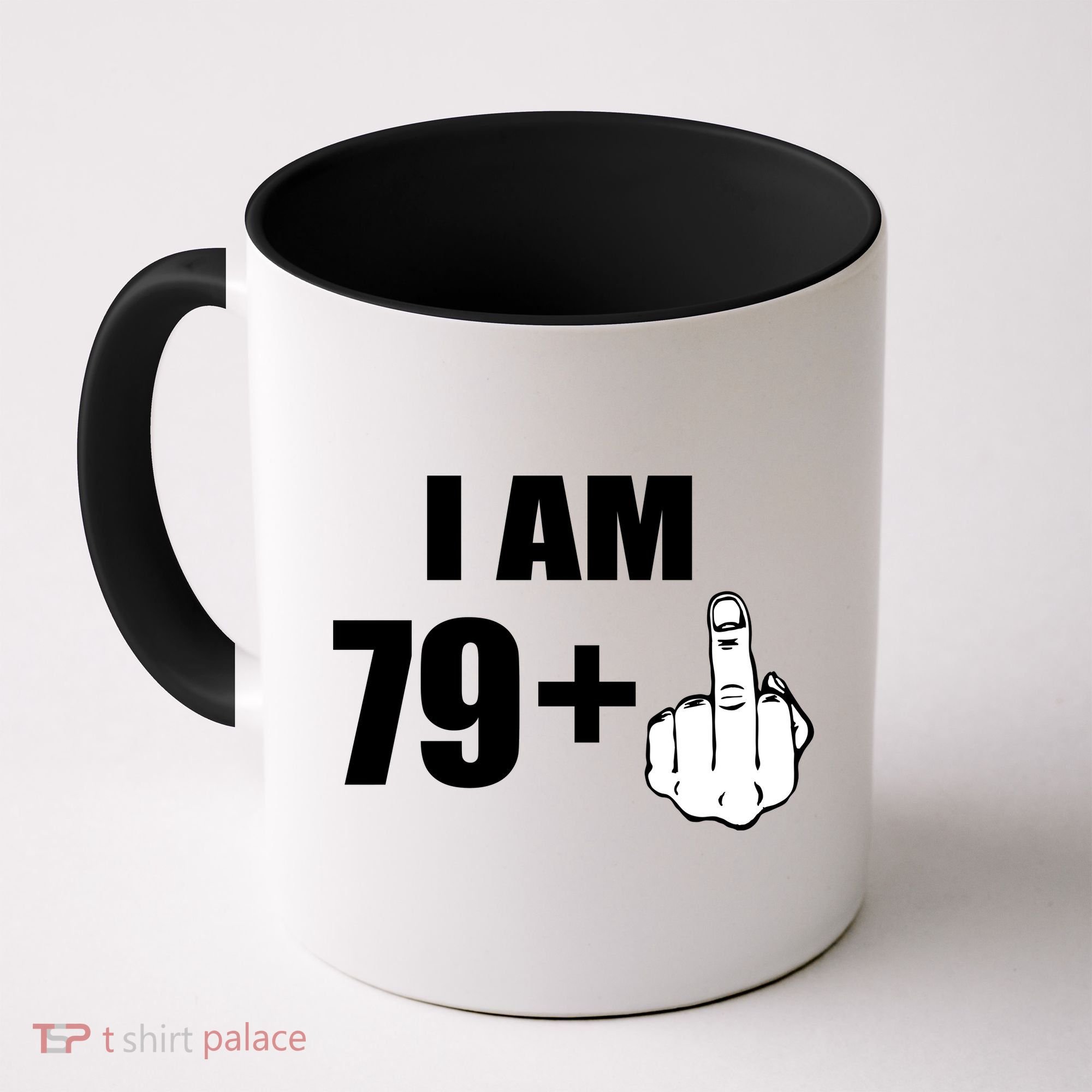 I Am 80 Middle Finger 80th Birthday Gift Coffee Mug