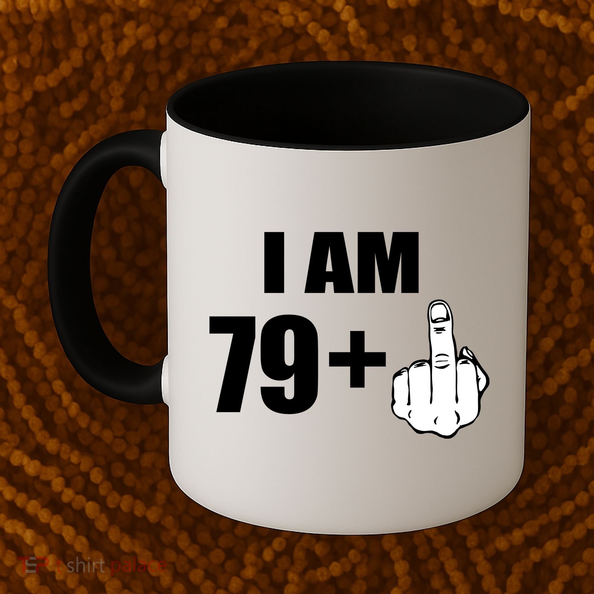 I Am 80 Middle Finger 80th Birthday Gift Coffee Mug