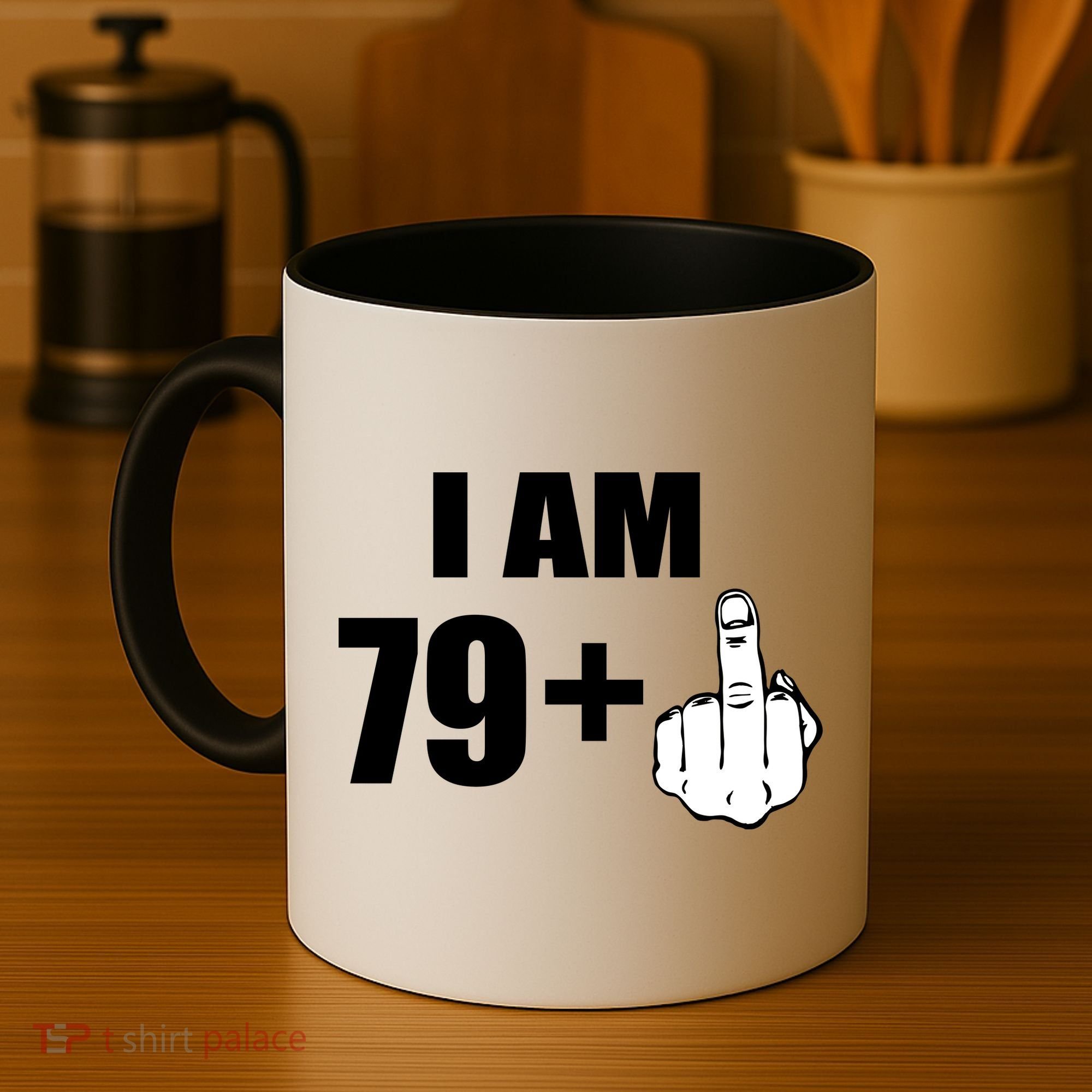 I Am 80 Middle Finger 80th Birthday Gift Coffee Mug