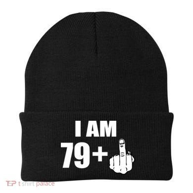 I Am 80 Middle Finger 80th Birthday Gift Beanie