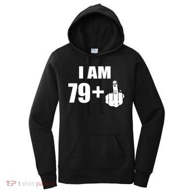 I Am 80 Middle Finger 80th Birthday Gift Women's Hoodie