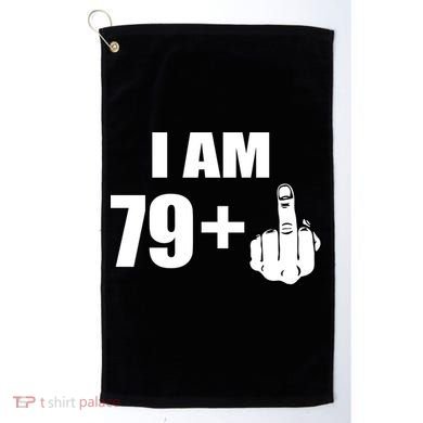 I Am 80 Middle Finger 80th Birthday Gift Golf Towel