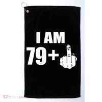 I Am 80 Middle Finger 80th Birthday Gift Golf Towel thumb 0