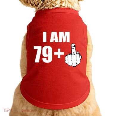 I Am 80 Middle Finger 80th Birthday Gift Doggie Tank