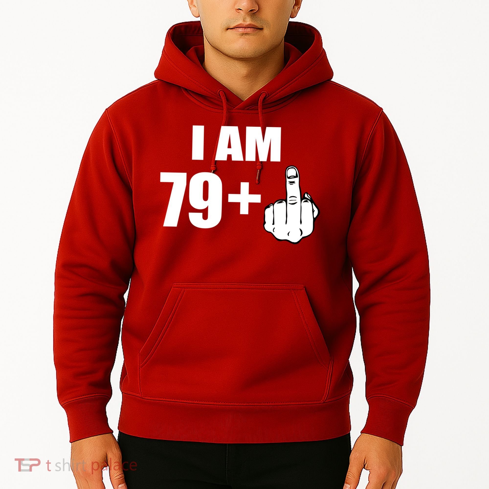 I Am 80 Middle Finger 80th Birthday Gift Hoodie
