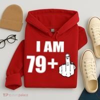 I Am 80 Middle Finger 80th Birthday Gift Hoodie thumb 4