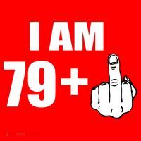 I Am 80 Middle Finger 80th Birthday Gift Long Sleeve Shirt thumb 2