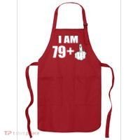 I Am 80 Middle Finger 80th Birthday Gift Apron thumb 0