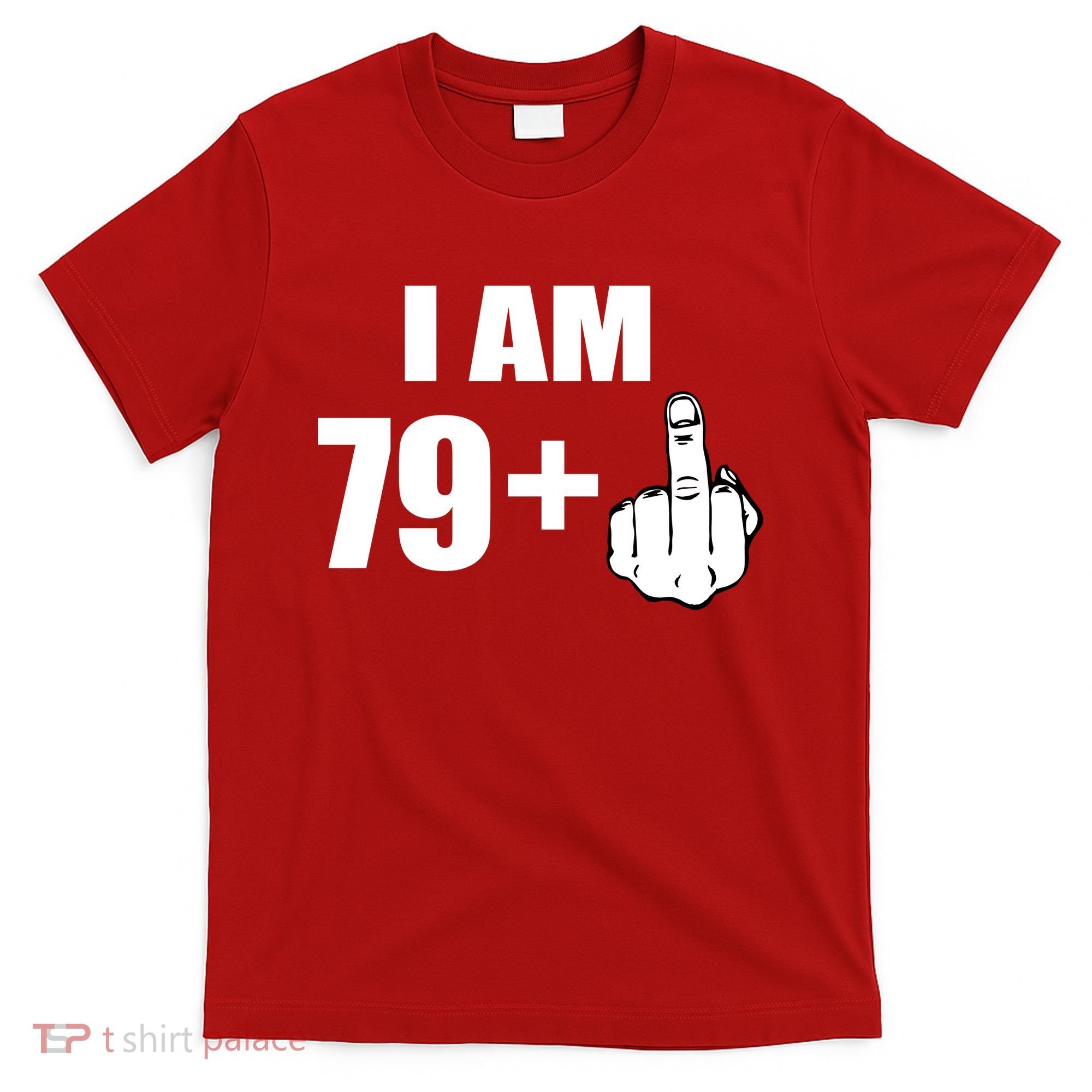 I Am 80 Middle Finger 80th Birthday Gift T-Shirt
